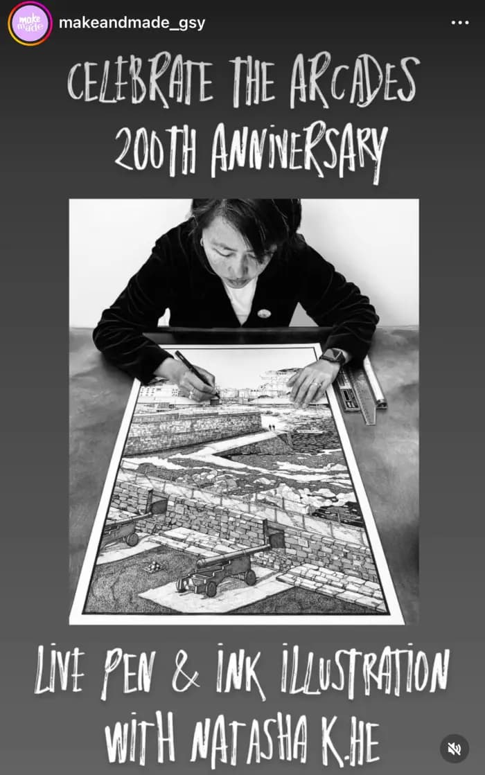 Commercial Arcade's 200th Birthday - Live Art at Iris and Dora studios