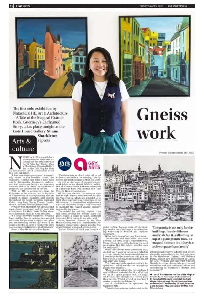 Guernsey Press Interview About My Solo Exhibition
