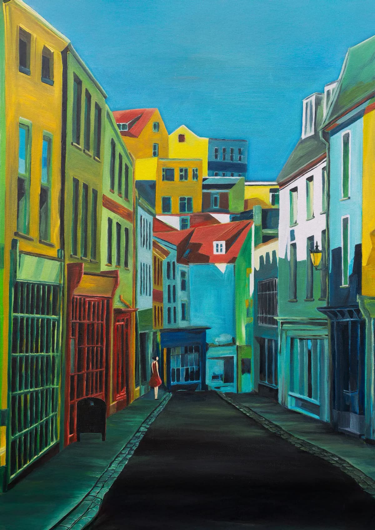 Mill St, Guernsey - oil painting by Natasha K. HE